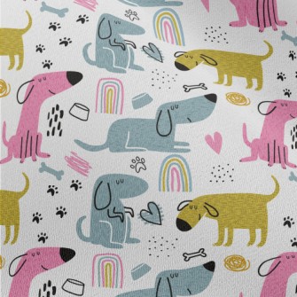 Funny Color Block Dog Chiffon