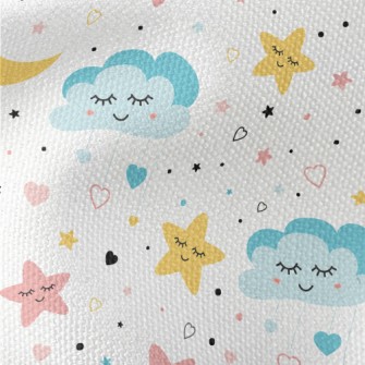 The Moon And Stars Sleeping Pe Waterproof Canvas