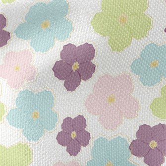 Pastel Colored Flowers Waterproof Canvas