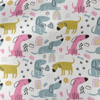 Funny Color Block Dog Waterproof Canvas