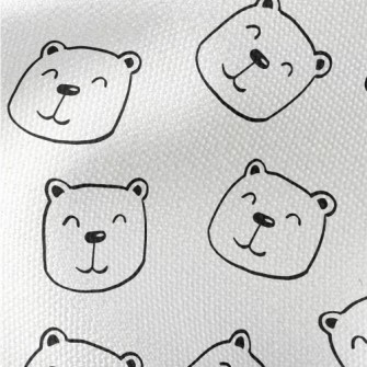 Simple Smiling Bear Waterproof Canvas