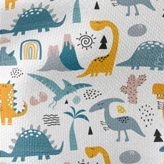 Cute Hand Drawn Dinosaur Waterproof Canvas