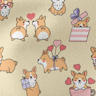 Cute Round Corgi Waterproof Canvas