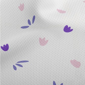 Pink And Purple Floral Graphic Athletic Mesh Flat Back