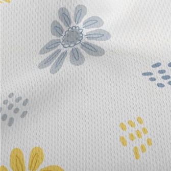 Simple Colored Flowers And Dot Athletic Mesh Flat Back