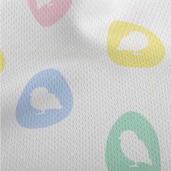 Chicks In Pastel Colored Eggs Athletic Mesh Flat Back