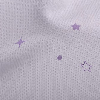 Scattered Purple Stars Athletic Mesh Flat Back