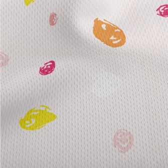 Pink And Yellow Mottled Dots Athletic Mesh Flat Back