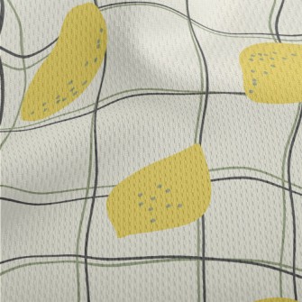 Sour Lemon And Twisted Lattice Athletic Mesh Flat Back