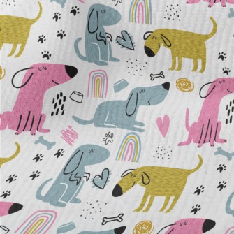 Funny Color Block Dog Terry
