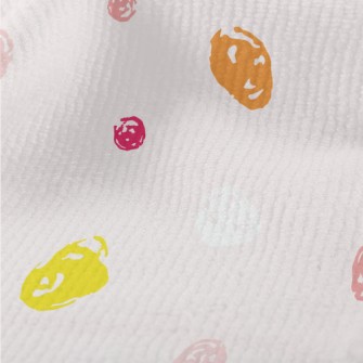 Pink And Yellow Mottled Dots Terry