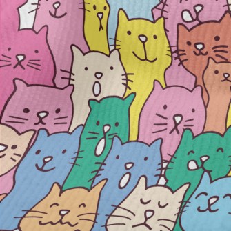 Colorful And Cute Cats Terry