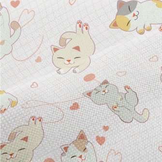 Cat Playing With Squinting Eye Performance Linen