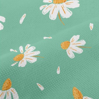 Realistic Daisy And Petals Performance Linen