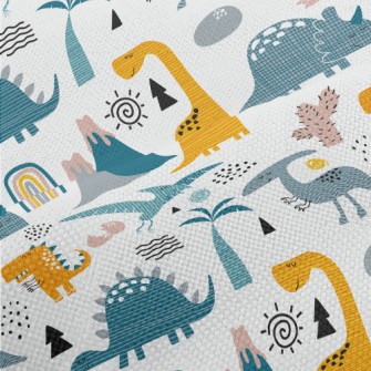 Cute Hand Drawn Dinosaur Performance Linen