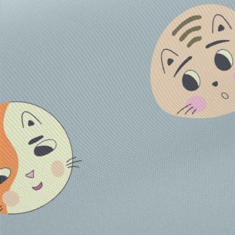 Round Cute Cat Twill