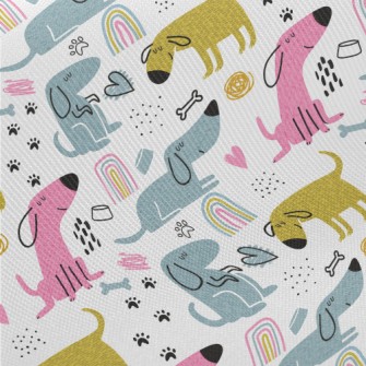 Funny Color Block Dog Twill