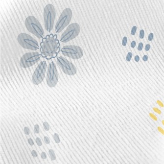 Simple Colored Flowers And Dot Standard Corduroy