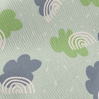 Green And Blue Clouds And Line Standard Corduroy