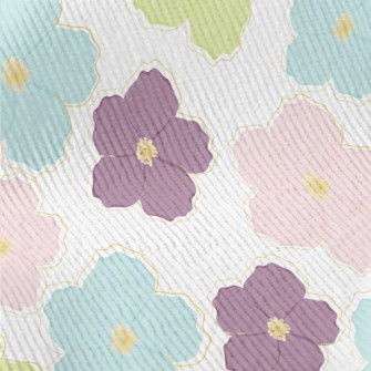 Pastel Colored Flowers Standard Corduroy