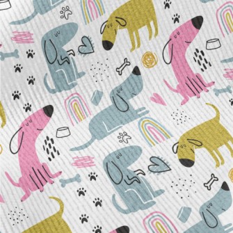 Funny Color Block Dog Standard Corduroy