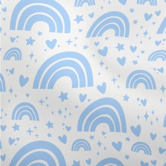 Aqua Blue Rainbow With Stars Dobby