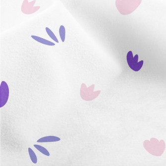 Pink And Purple Floral Graphic Micro Fleece