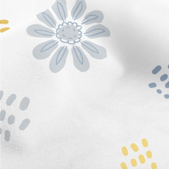 Simple Colored Flowers And Dot Micro Fleece