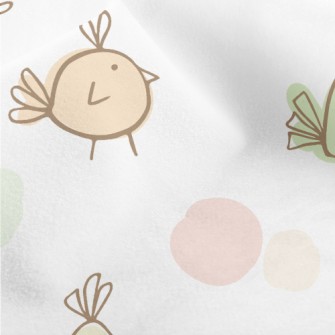 Cute Birds Of Different Shapes Micro Fleece