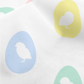 Chicks In Pastel Colored Eggs Micro Fleece