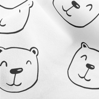 Simple Smiling Bear Micro Fleece