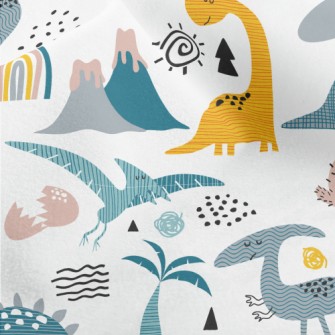 Cute Hand Drawn Dinosaur Micro Fleece