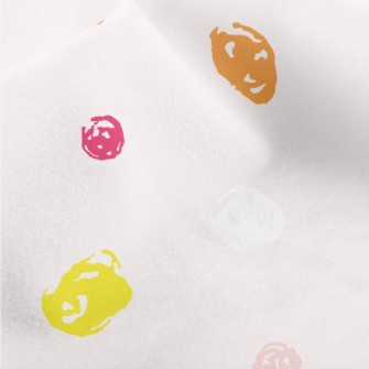 Pink And Yellow Mottled Dots Micro Fleece