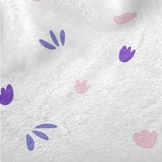 Pink And Purple Floral Graphic Minky