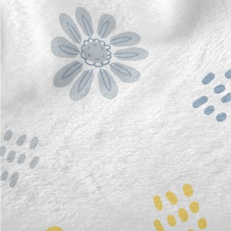 Simple Colored Flowers And Dot Minky