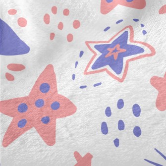 Pink And Purple Stars Of Vario Minky