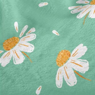 Realistic Daisy And Petals Minky
