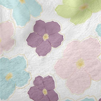 Pastel Colored Flowers Minky