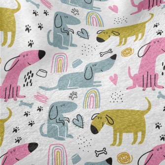 Funny Color Block Dog Minky