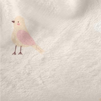 Pink And Orange Flying Bird Minky