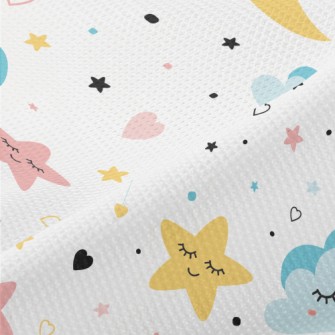 The Moon And Stars Sleeping Pe Piqué