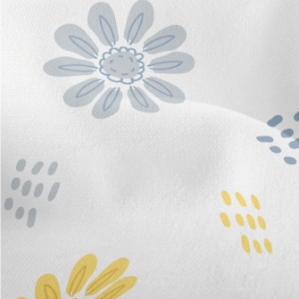 Simple Colored Flowers And Dot Lightweight Performance Linen