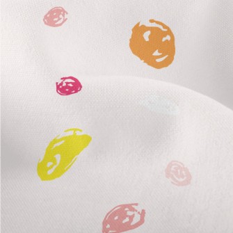 Pink And Yellow Mottled Dots Lightweight Performance Linen