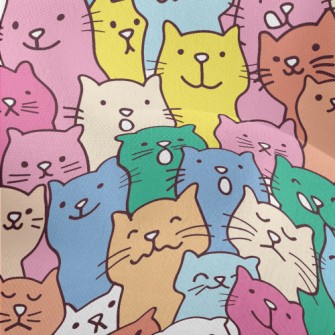 Colorful And Cute Cats Lightweight Performance Linen