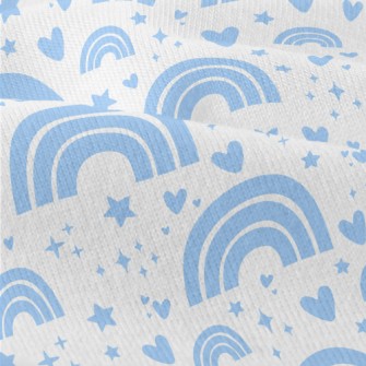 Aqua Blue Rainbow With Stars Modern Jersey