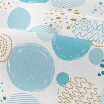 Blue Gold Circle Shape Modern Jersey