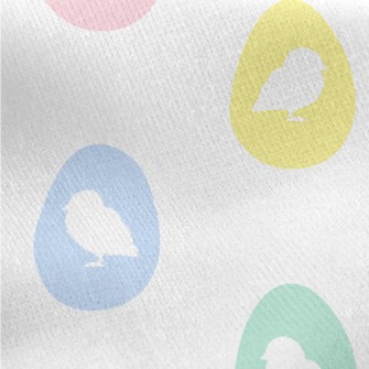 Chicks In Pastel Colored Eggs Jersey Backed Fleece
