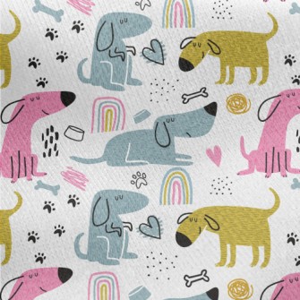 Funny Color Block Dog Jersey Backed Fleece