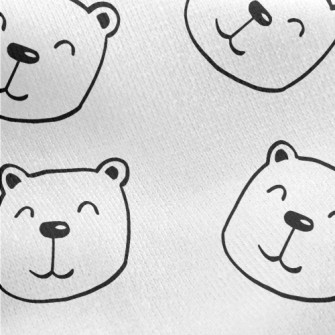 Simple Smiling Bear Jersey Backed Fleece