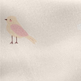 Pink And Orange Flying Bird Jersey Backed Fleece